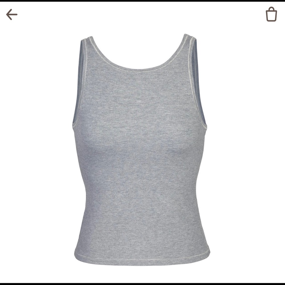 SKIMS Summer Sleep High Neck Rib Tank